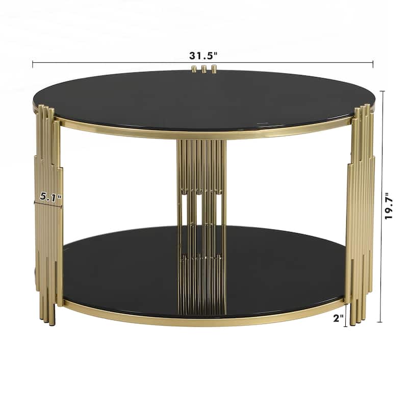 Modern Brown Glass Coffee Table
