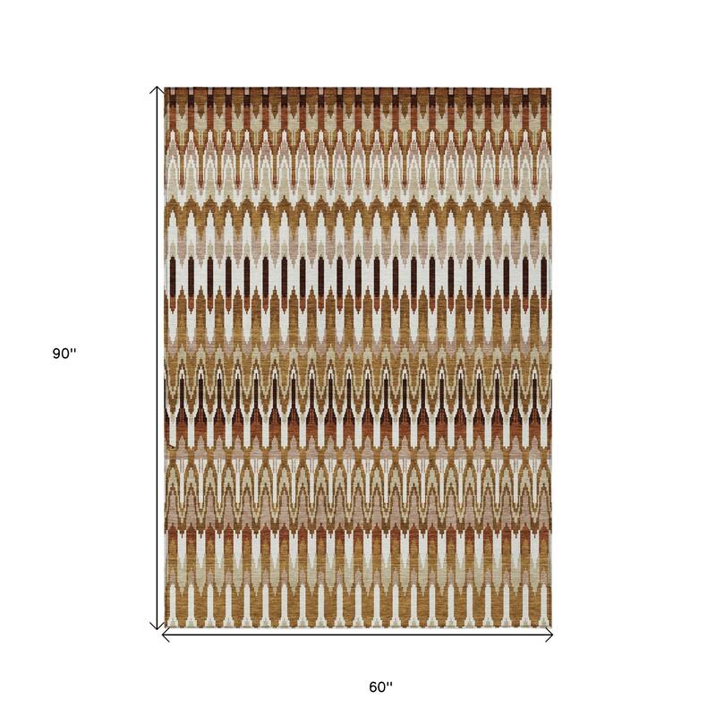 HomeRoots Southwestern Transitional Rectangle Outdoor Rug