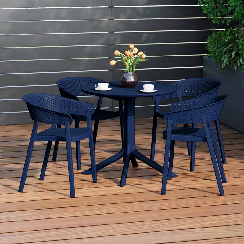 Frond and Form 4-Person Outdoor Round Dining Set