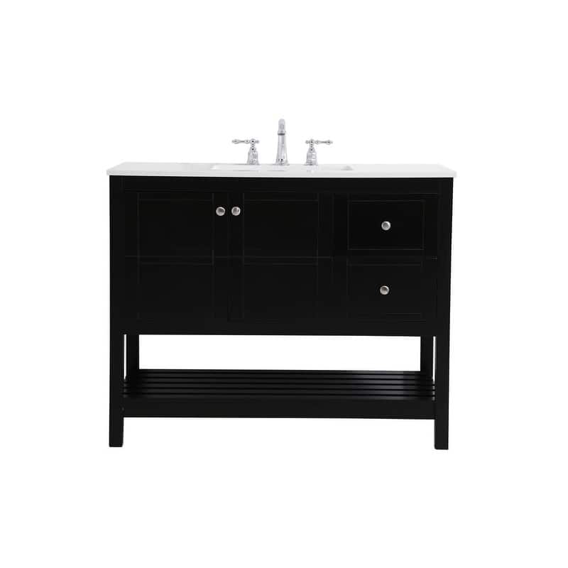 Elegant Lighting VF16442 Theo 42" Free Standing Single Basin Vanity