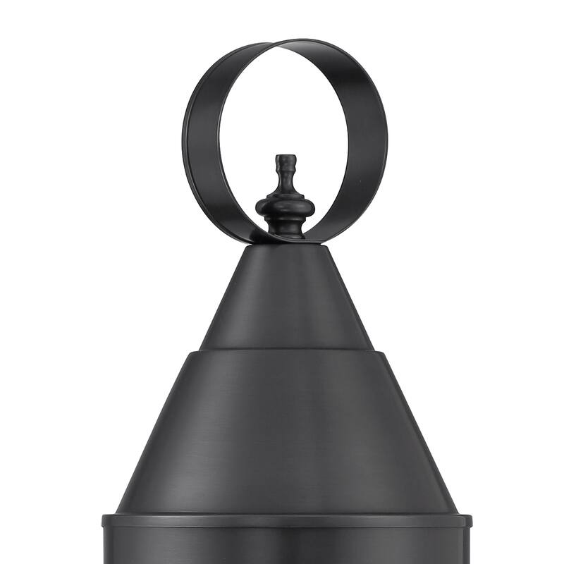 Elk Home Classic Onion Outdoor Post Light - Gun Metal with Clear Glass