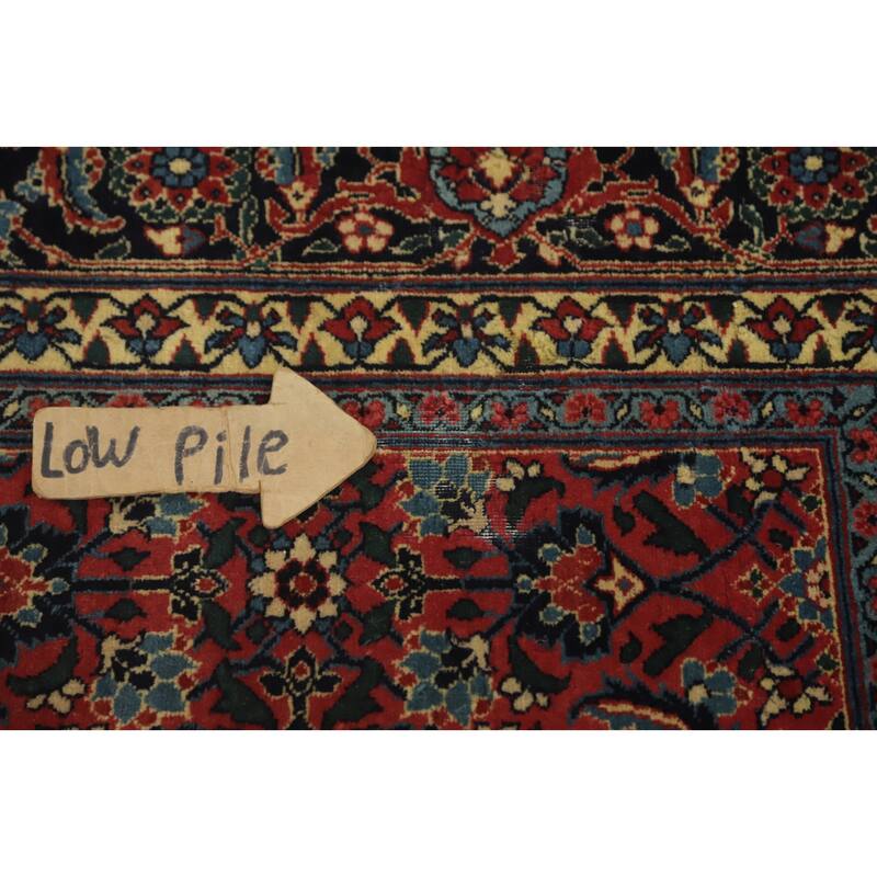 Hand Knotted Oriental Kork Wool Carpet Traditional Floral Oranges & Rust Tabriz Area Rug - 15' 0'' X 6' 2''