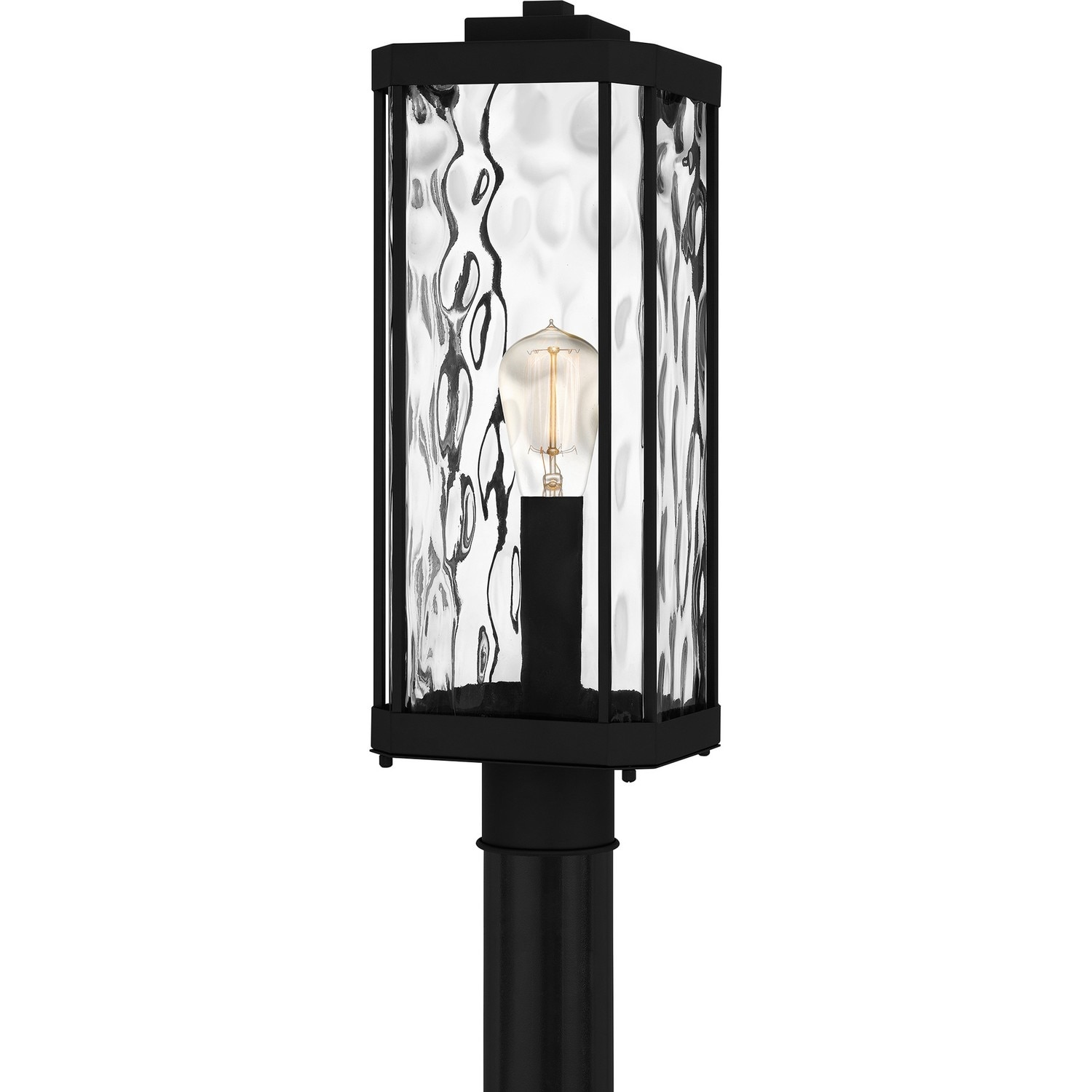 Balchier 1-Light Outdoor Post Mount in Matte Black