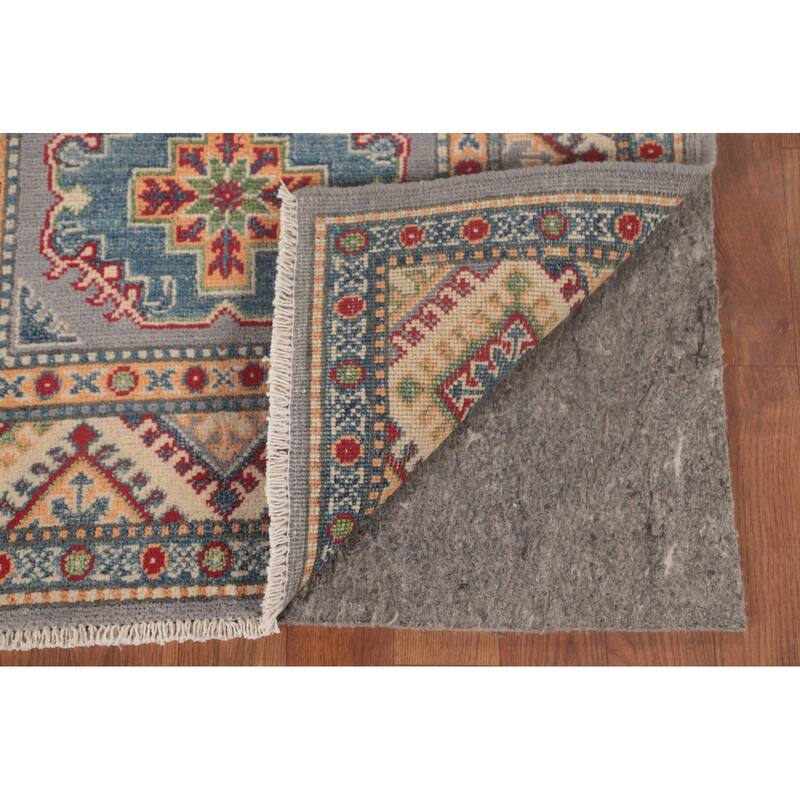 Geometric Kazak Oriental Foyer Rug Handmade Traditional Wool Carpet - 2'9" x 4'1"