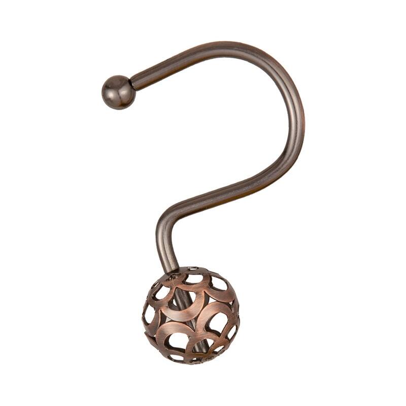 Utopia Alley Shower Rings, Hollow Ball Shower Curtain Hooks for Bathroom, Rust Resistant Shower Curtain Hooks Rings, Set of 12