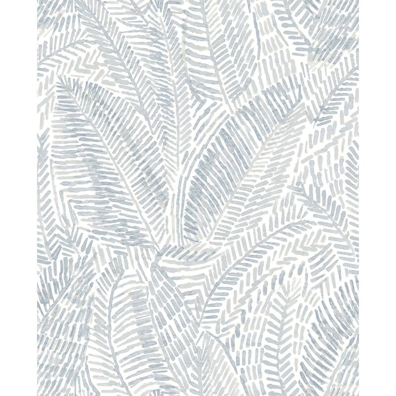 A-Street Prints Fildia Light Blue Botanical Wallpaper