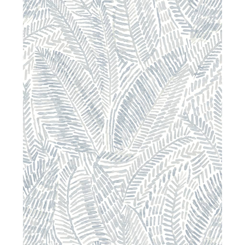 A-Street Prints Fildia Light Blue Botanical Wallpaper