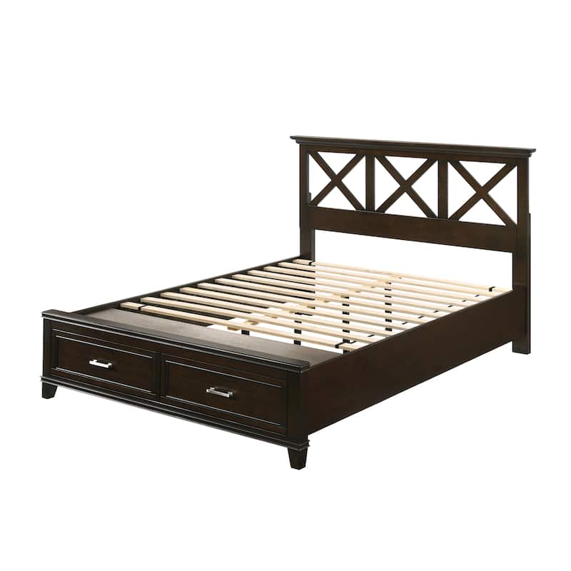 Luxurious King-Size Storage Bed with Stylish Headboard for Ultimate Comfort