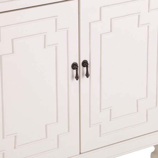 Copper grove taborley transitional white wood accent cabinet discount