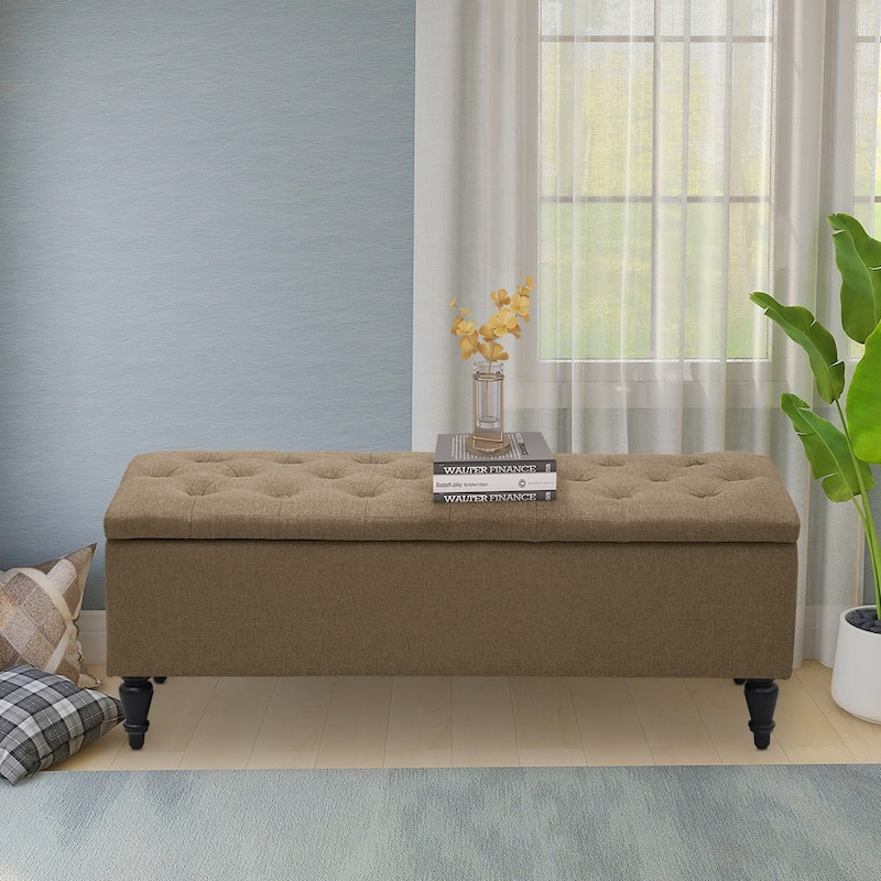 Maypex 45 in. Upholstered Storage Bench