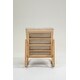 preview thumbnail 7 of 8, Rubberwood Glider Chair with Khaki Upholstery and Deep Cushions