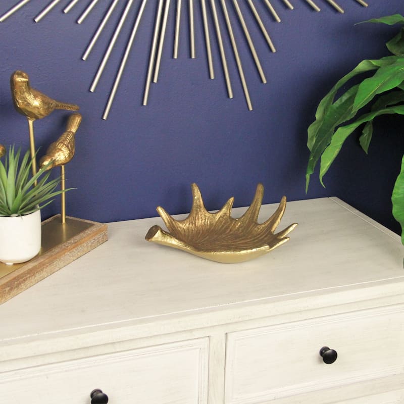 Gold Cast Iron Antler Table Decor