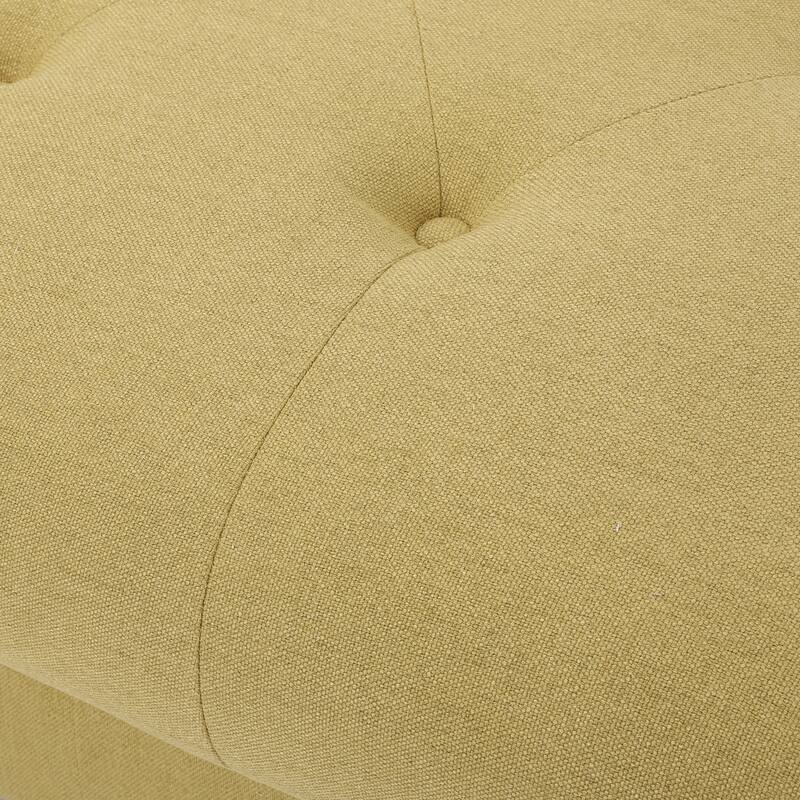 Bordeaux Vapor Fabric Tufted Ottoman by Christopher Knight Home