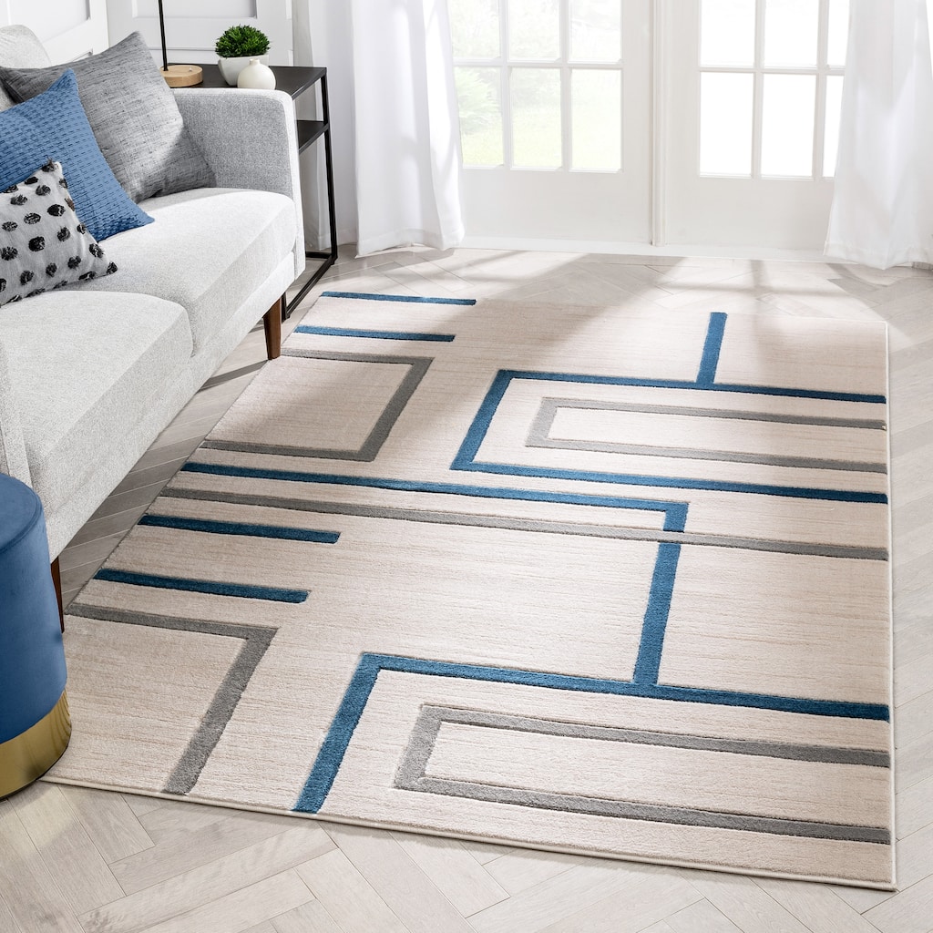 Well Woven Good Vibes Fiona Modern Geometric Area Rug