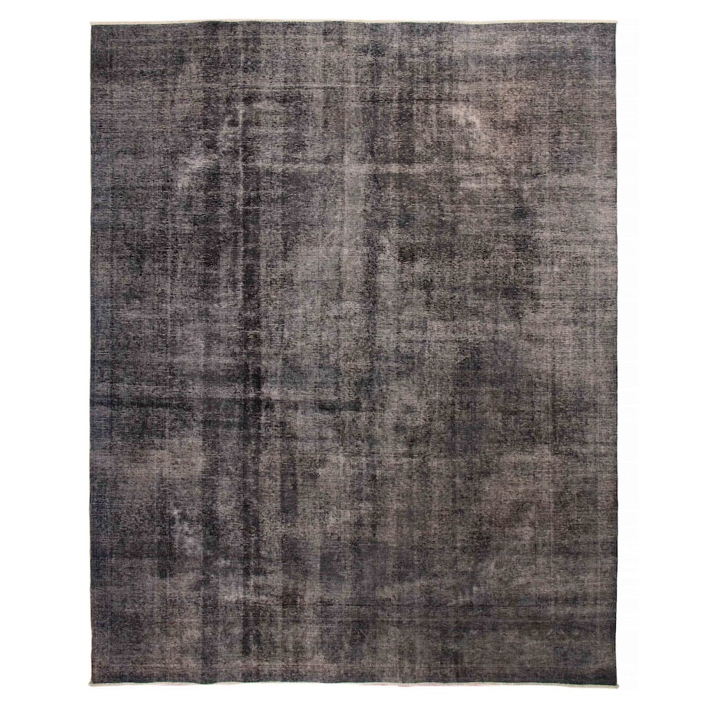 ECARPETGALLERY Hand-knotted Color Transition Charcoal Wool Rug - 9'8 x 12'6