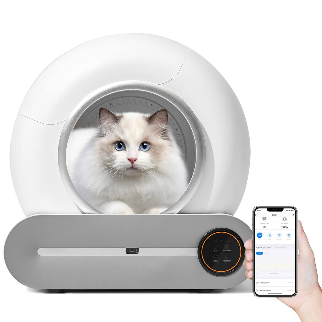 Self-Cleaning Cat Litter Box Smart Automatic Litter Pan with Liner