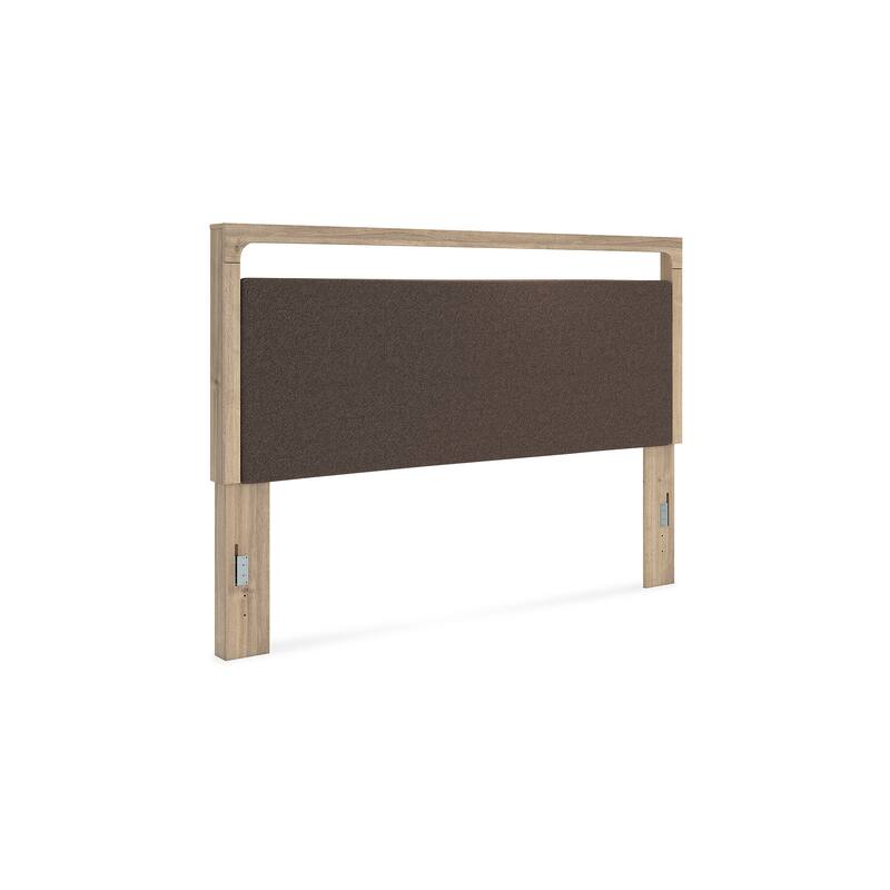 Signature Design by Ashley Prandefort Light Brown Upholstered Panel Headboard