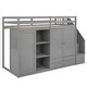 preview thumbnail 15 of 14, Twin Size Loft Bed with Shelves, Wardrobes, Drawers and Storage Ladder