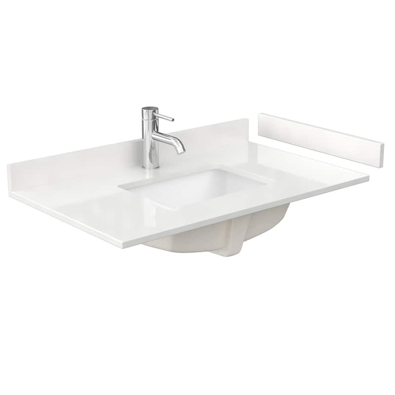 Elan 36-inch Single Vanity, Single Hole Quartz Top