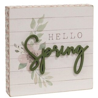 Hello Spring Signature Box Hello Spring Pattern Side Box Sign - 8