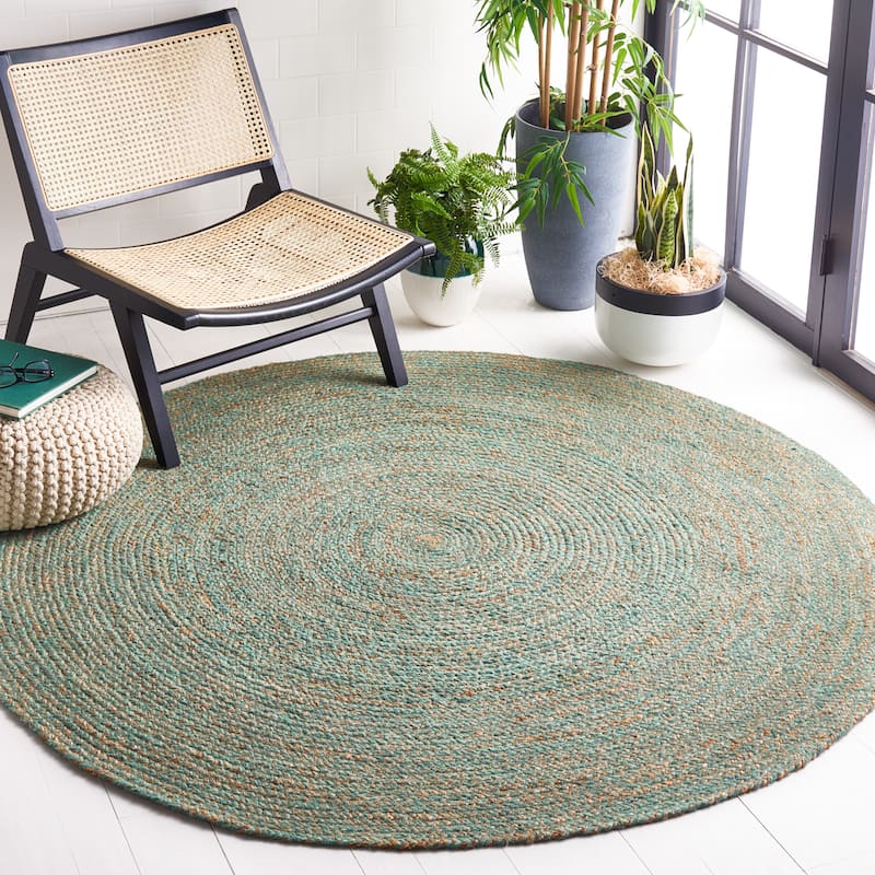 SAFAVIEH Handmade Natural Fiber Hedi Jute & Wool Rug