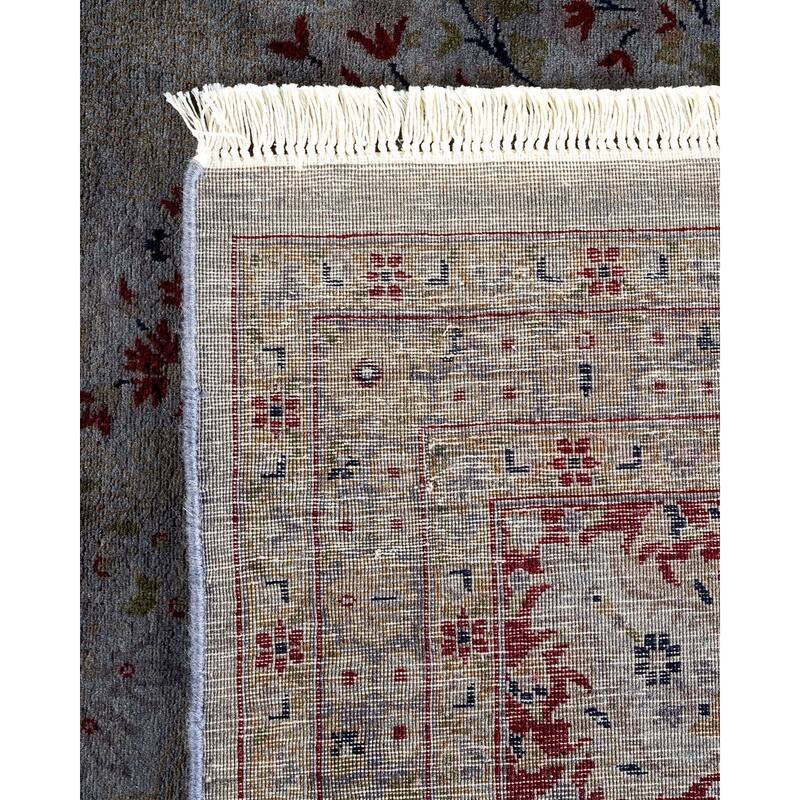 Overton Hand Knotted Wool Vintage Inspired Modern Contemporary Overdyed Gray Area Rug - 8' 1" x 10' 7"