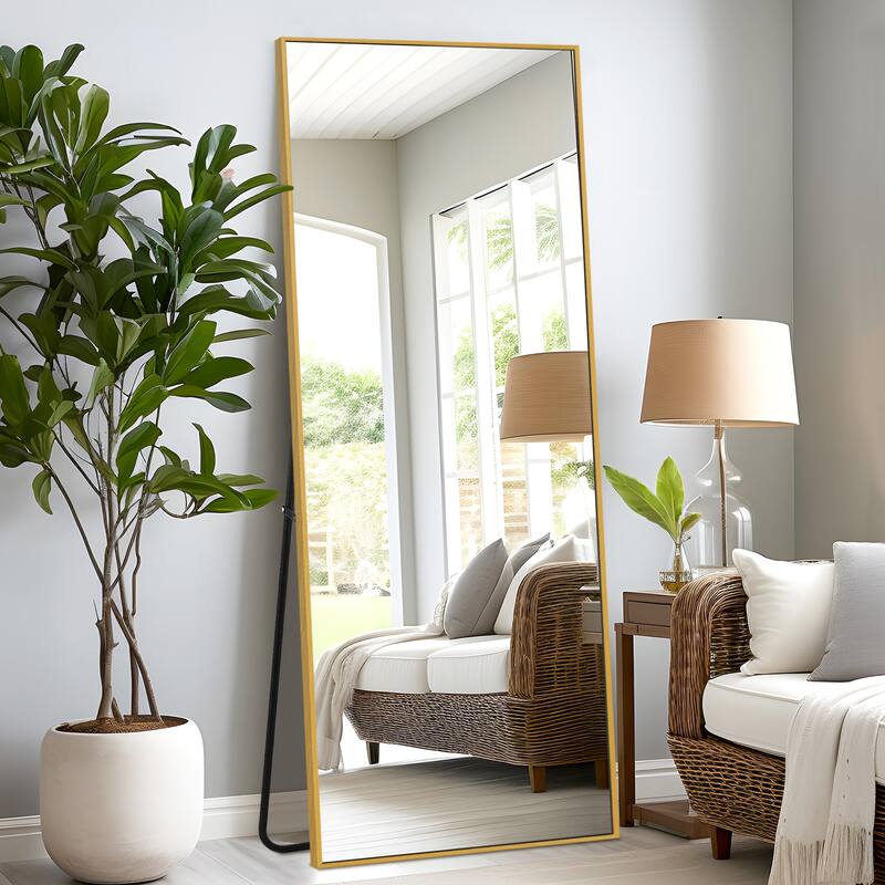 Modern Freestanding Full Length Rectangular Floor Mirror - 64*21