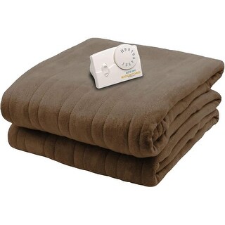 Biddeford Comfort Knit Electric Heated Blanket - Twin, Chocolate - Bed ...