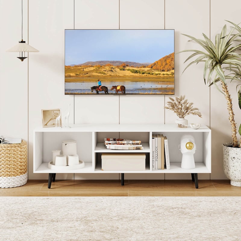Costway 47.5" Console Cabinet for 55-Inch TVs with Storage Shelves - See Details