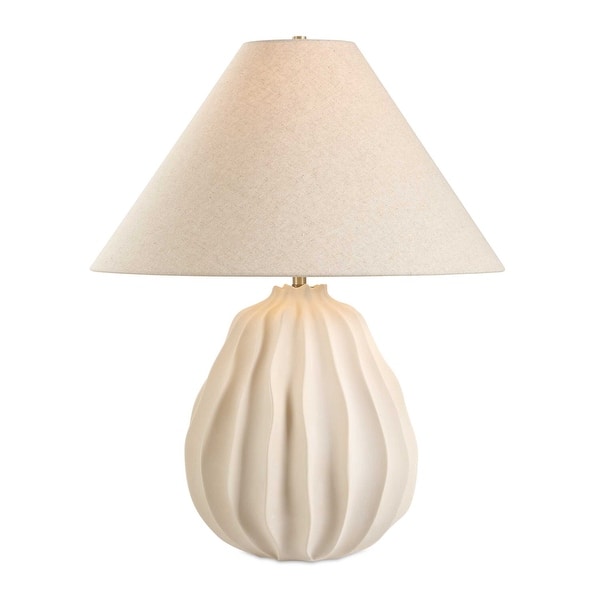 slide 2 of 7, Uttermost Javary Matte Beige Table Lamp - 22"W x 22"D x 27.5"H