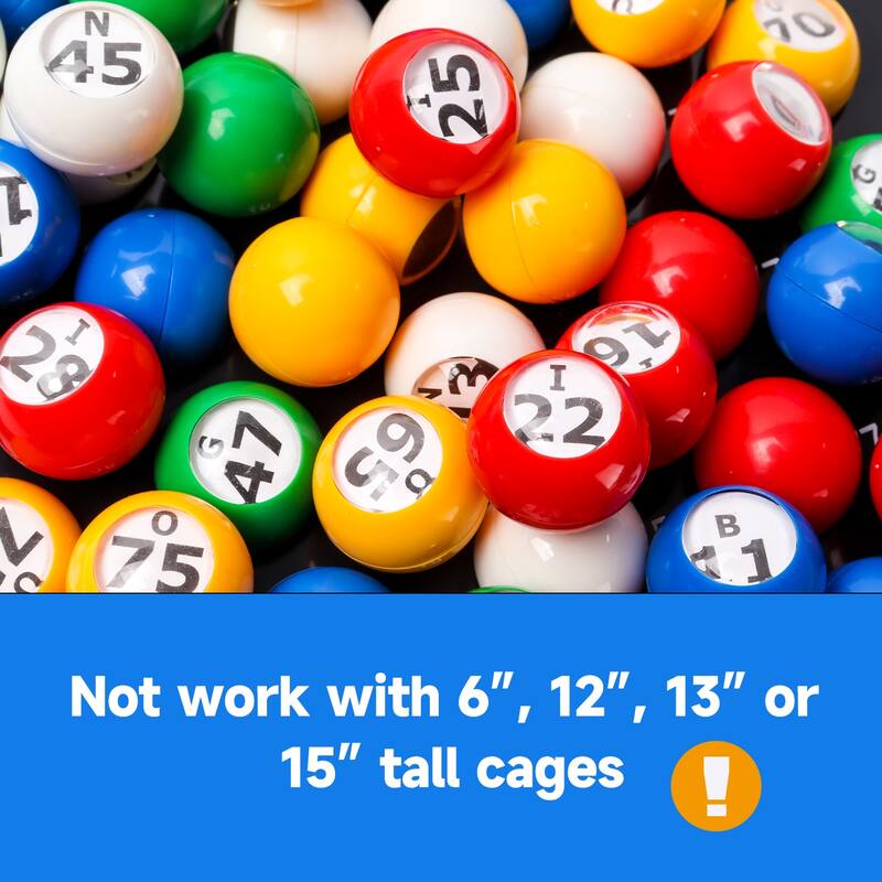 GSE™ Bingo Game Master Board & 7/8" Multi-Color Plastic Bingo Balls Set for Bingo Cage Game