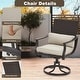 preview thumbnail 16 of 17, EROMMY Patio Dining Set, Swivel Rocking Chairs & Round Table Outdoor Furniture Set for Backyard, Deck