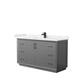 Option Dark Gray, Black Trim, Carrara Cultured Marble Top