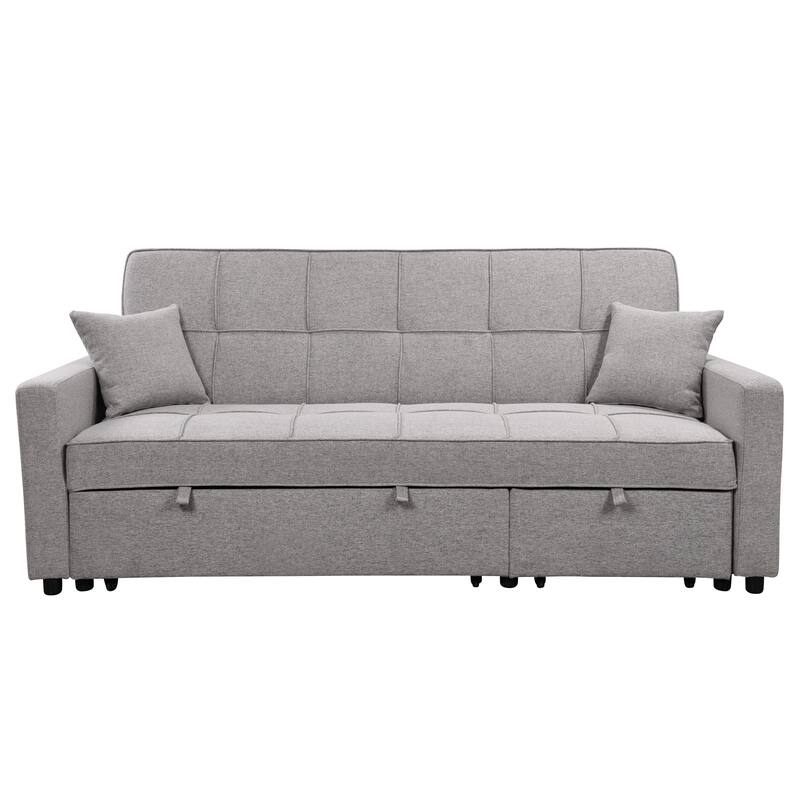 Upholstered Sofa Bed with Adjustable Backrest