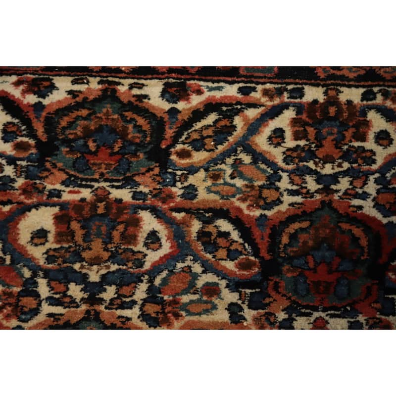Hand Knotted Oriental 100% Wool Carpet Traditional Floral Beige & Ivories Bidjar Area Rug - 6' 11'' X 5' 0''