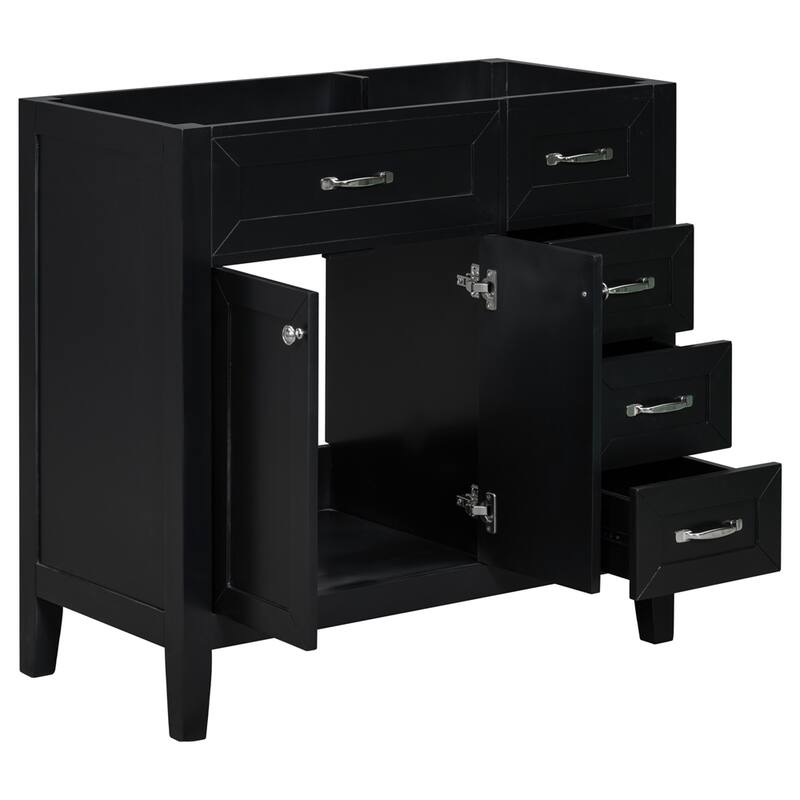 35.5" Bathroom Vanity with Drawers and Solid Frame（No Sink）