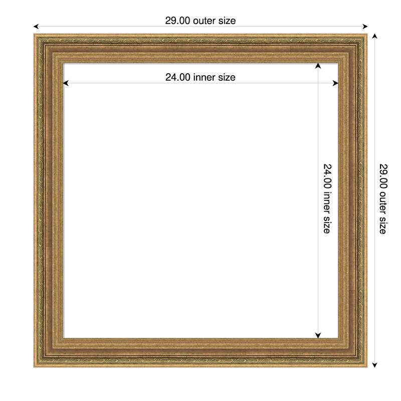 Elliot Gold Framed Dry Erase Magnetic Board - 29 x 29 in