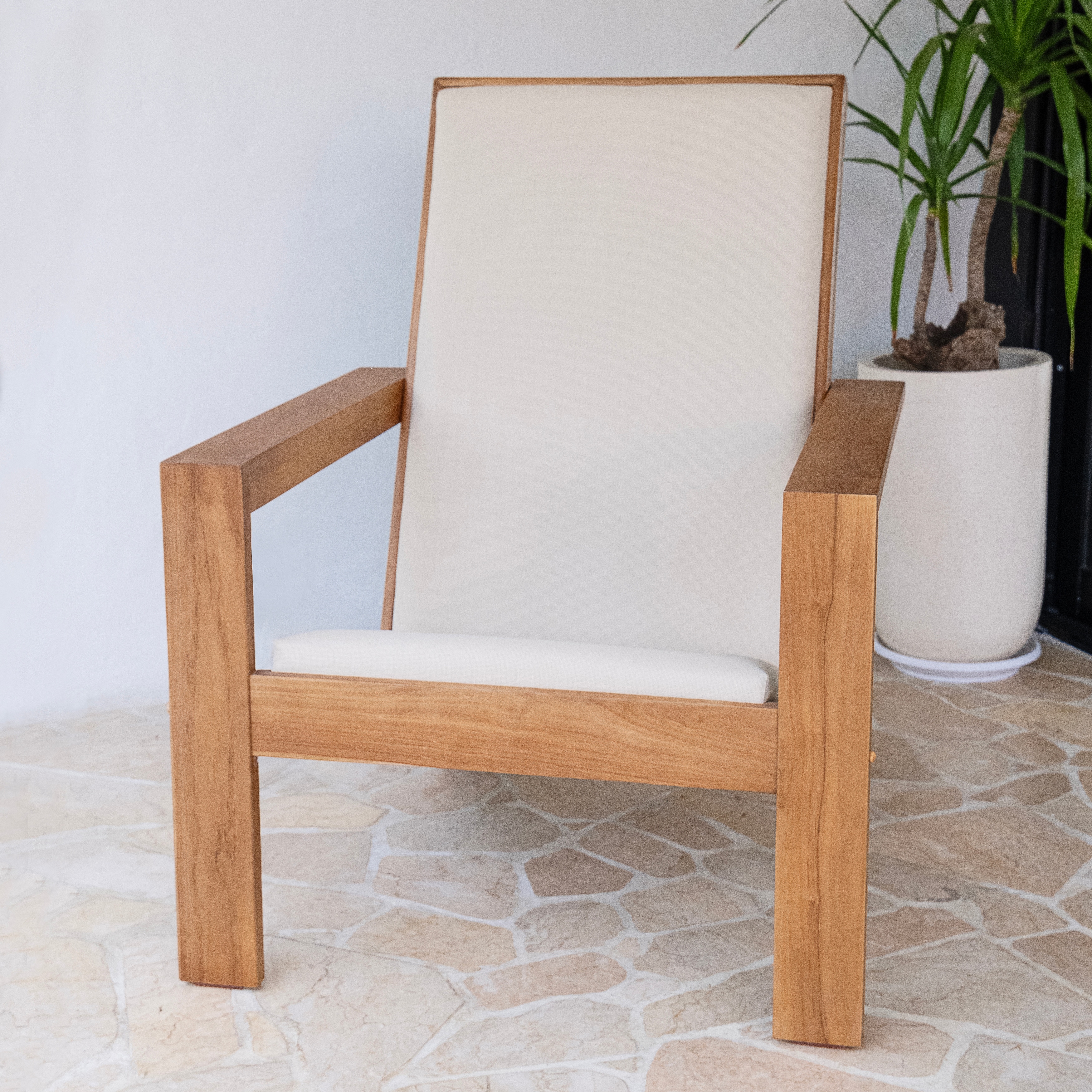 Cambridge Casual Napa Teak Wood Outdoor Adirondack Chairs with Padded Seat