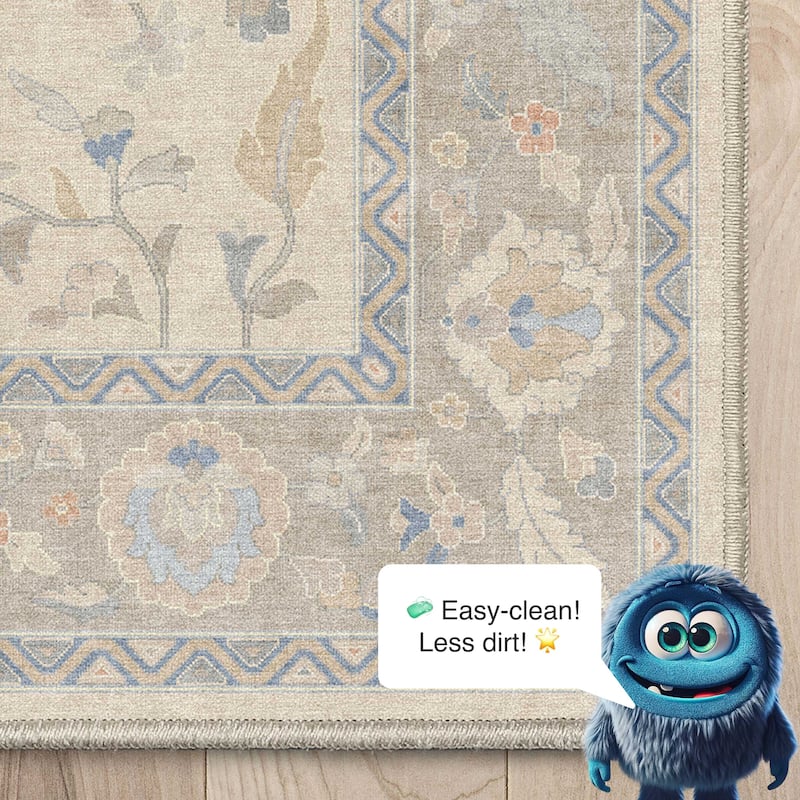 Well Woven Ushak Mardin Updated Traditional Boho Flat-Weave Area Rug