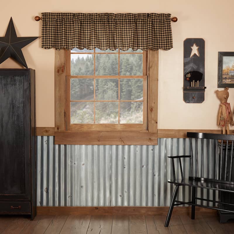 Check Scalloped Valance