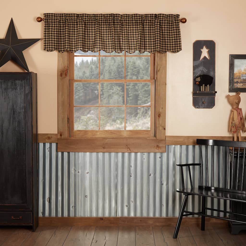 Check Scalloped Valance