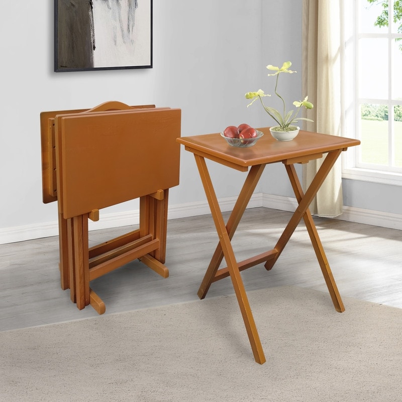 Set of 4 tray tables sales