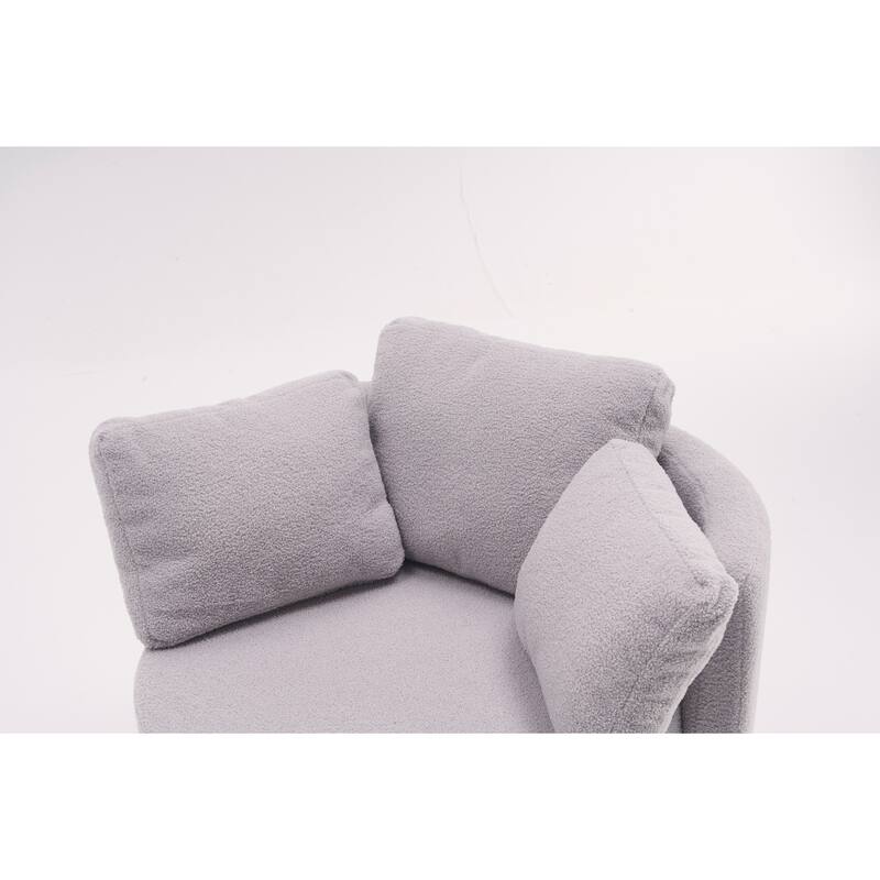 31.5" Swivel Barrel Chair with Storage