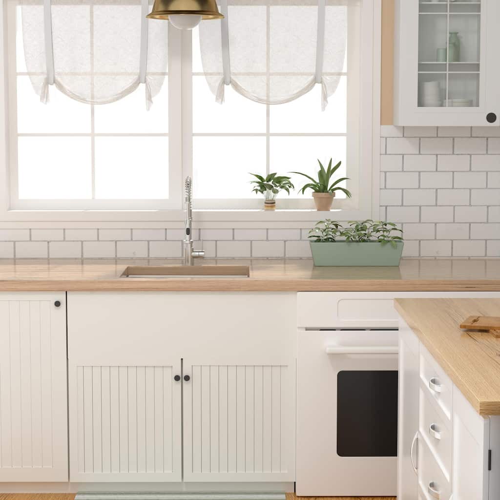 24'' Undermount 16 Gauge Single Bowl Stainless Steel Kitchen Sink in Brushed Nickel - 24'' x 18'' x 13''