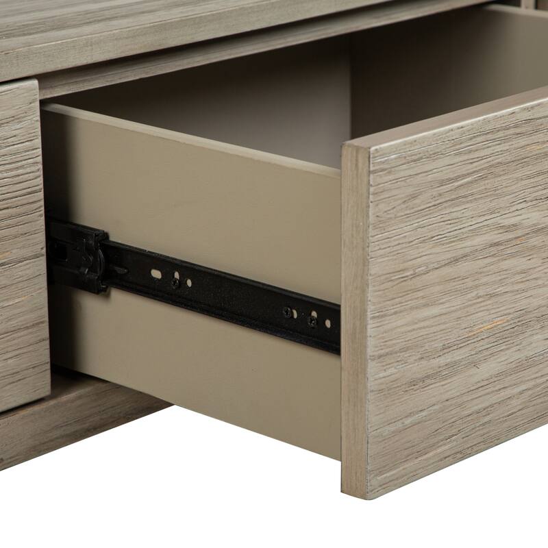 Magnussen Home Conrad Stone Harbor Grey Rectangular Sofa Table - 54''W x 17''D x 28''H