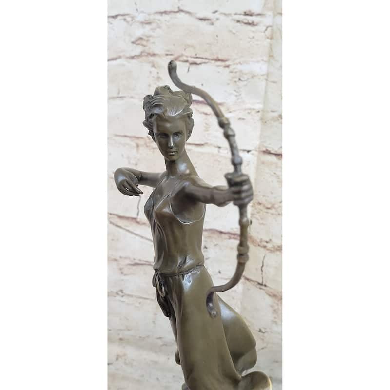 Diana The Huntress Roman Greek Goddess Artemis Bronze Statue Sculpture Figure