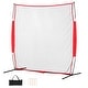 preview thumbnail 4 of 8, 7x7 Feet Portable Ball Sports Barrier Netting with Carry Bag and Steel Pipe Base