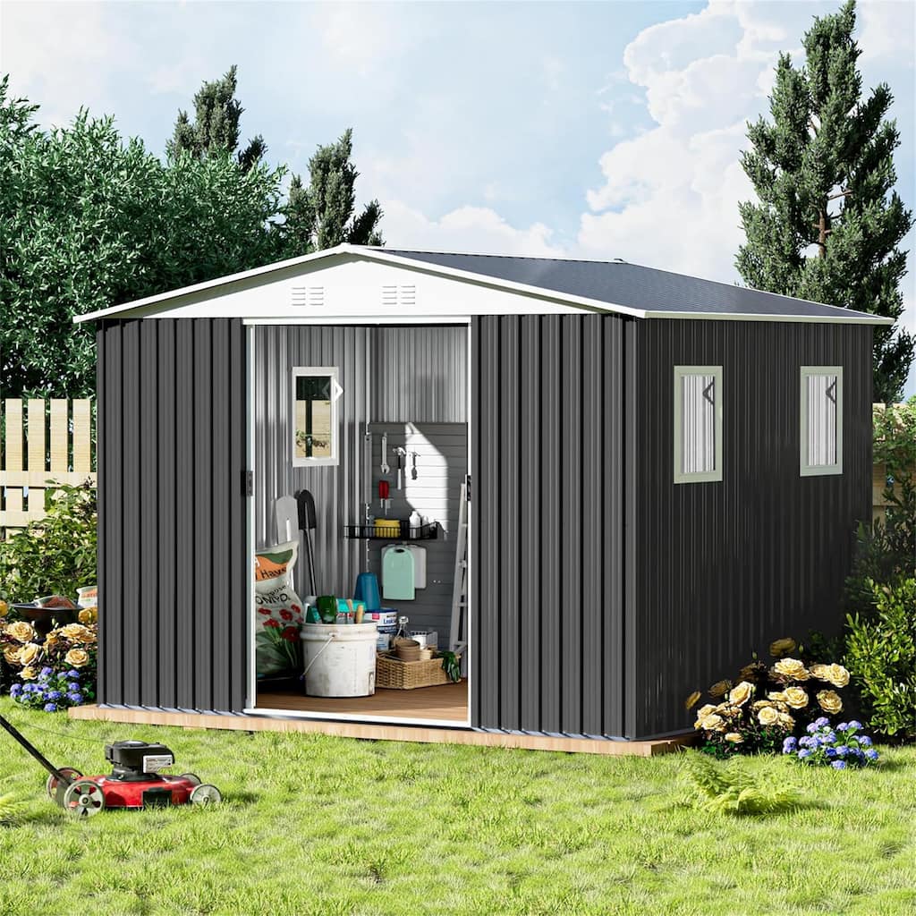 10FTx8FT Garden Shed with Lockable Door