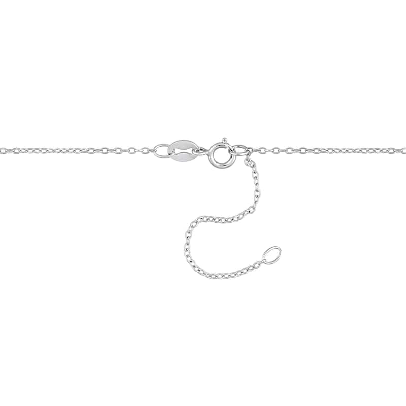 2ct DEW Created Moissanite Heart Necklace in Sterling Silver