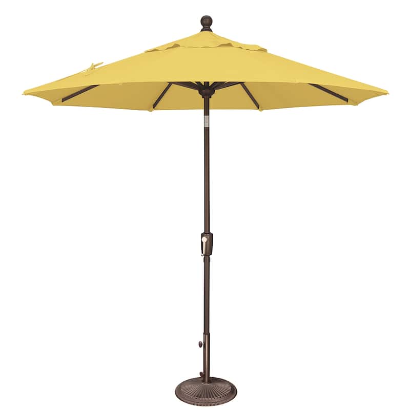SimplyShade Catalina 7.5-inch Octagon Push Button Tilt Umbrella - Lemon - Olefin Canopy
